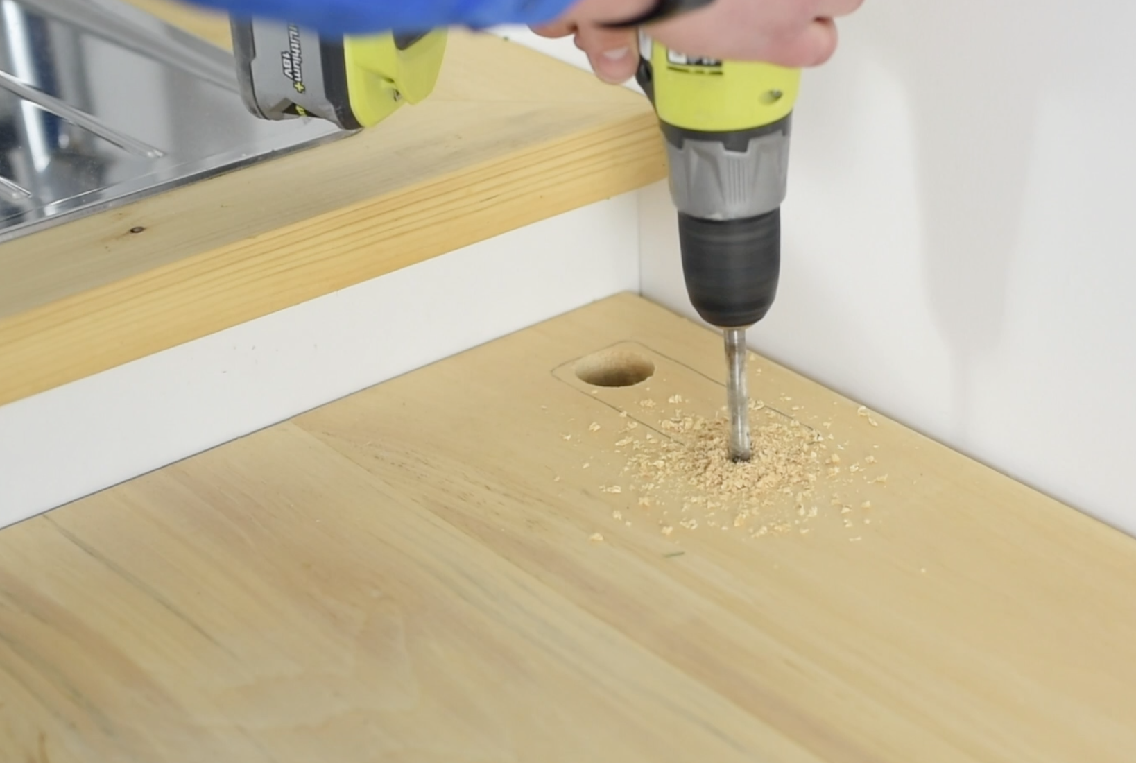 Installing desk mount outlets