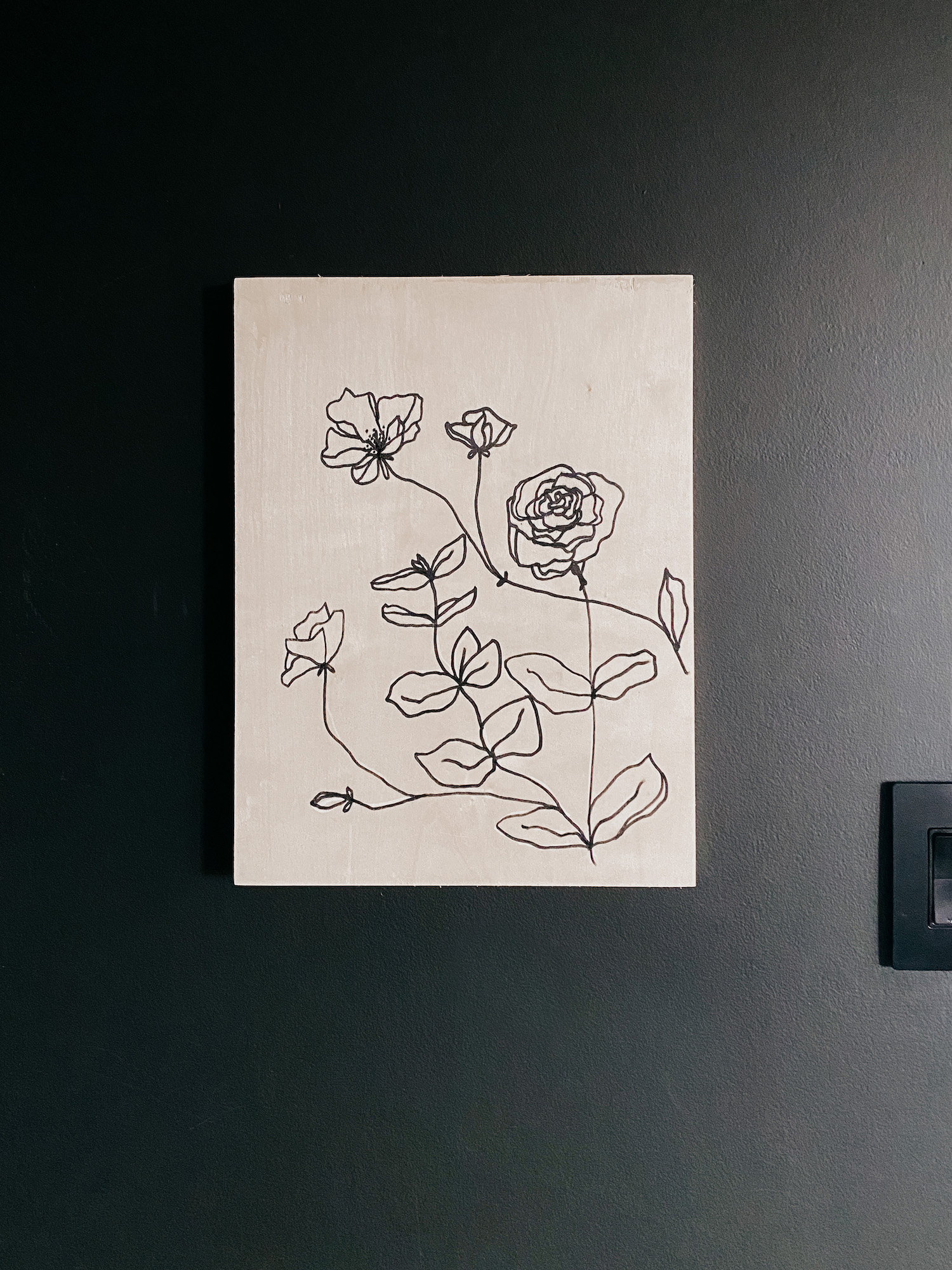 DIY Floral Art on Wood- tutorial with dollar store supplies!