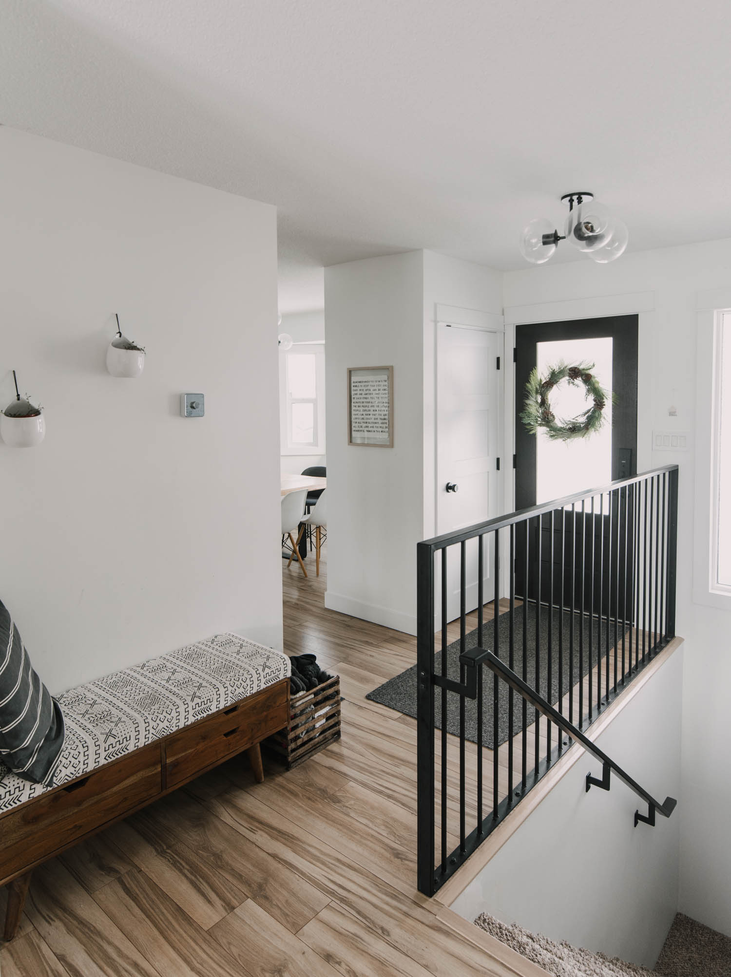 Modern Entryway in a small space