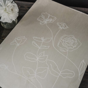 Simple spring decor from the dollar store- modern line art florals