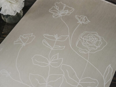 Simple spring decor from the dollar store- modern line art florals