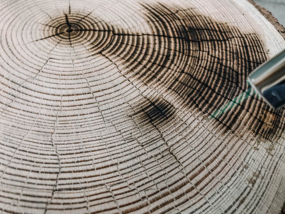 How to raise wood grain for art prints