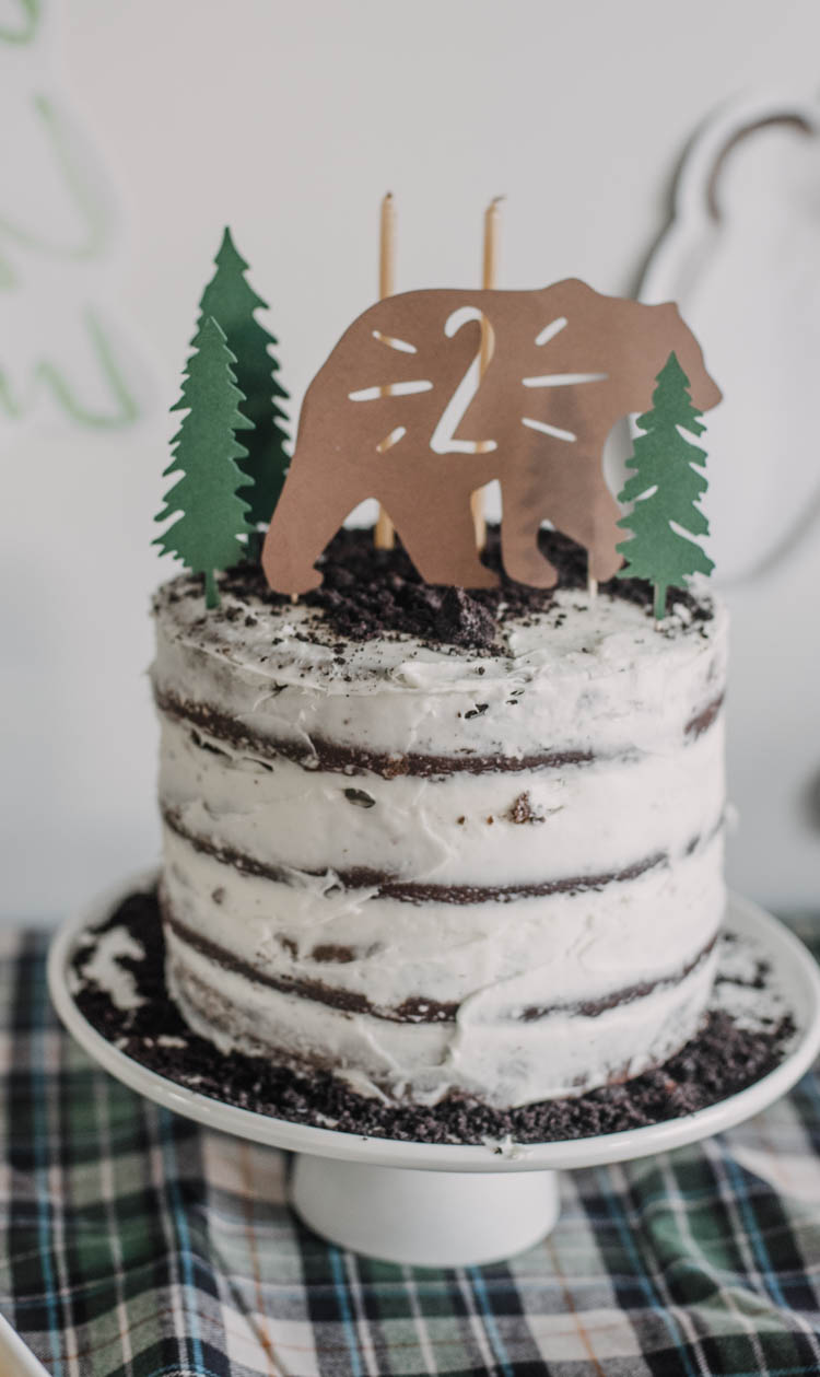 bear themed cake topper
