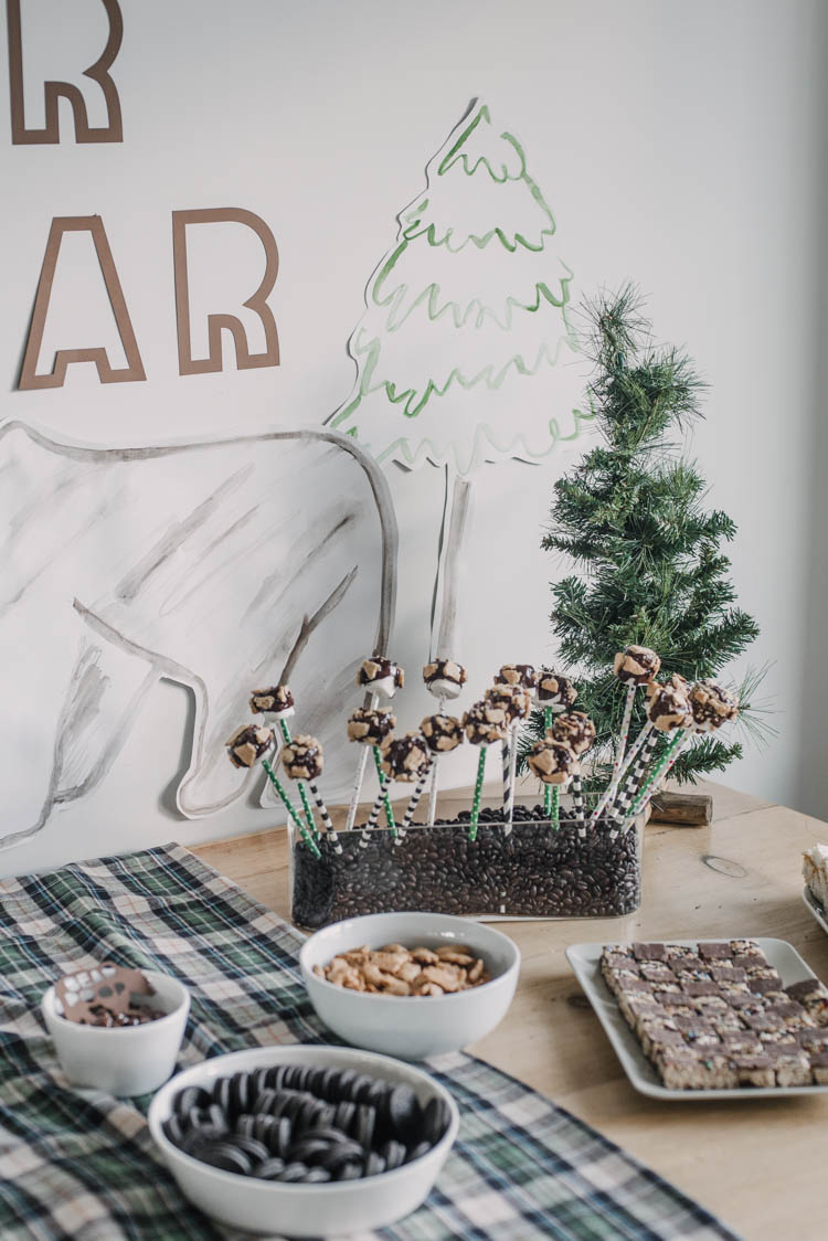 Rustic birthday party food
