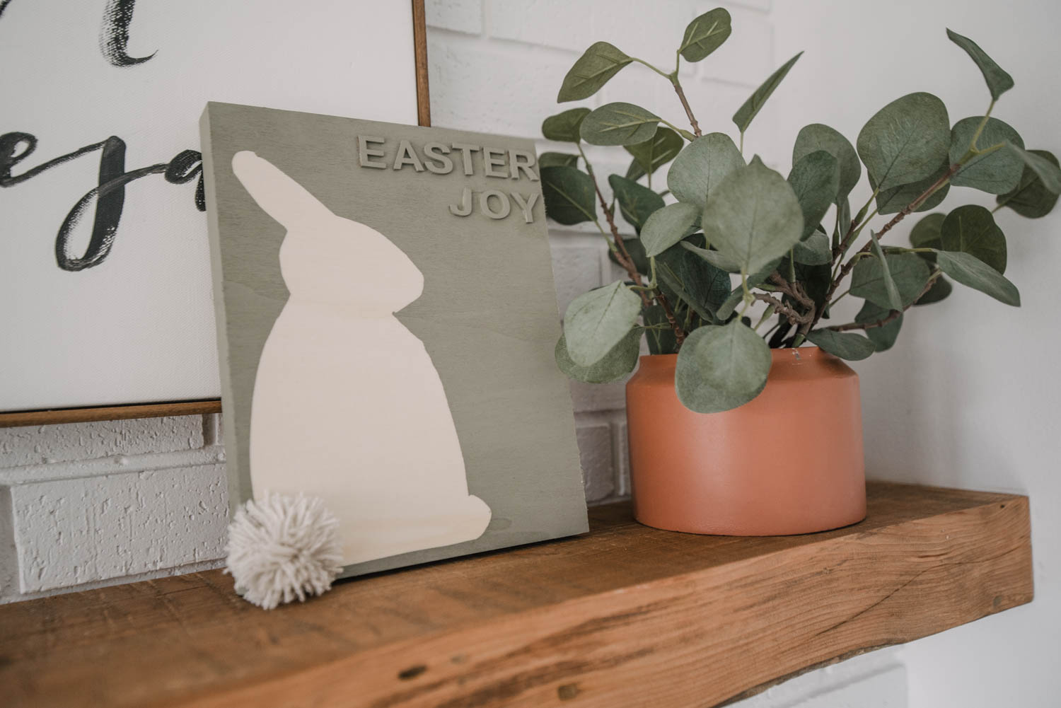 Modern Dollar Store DIY Easter Sign