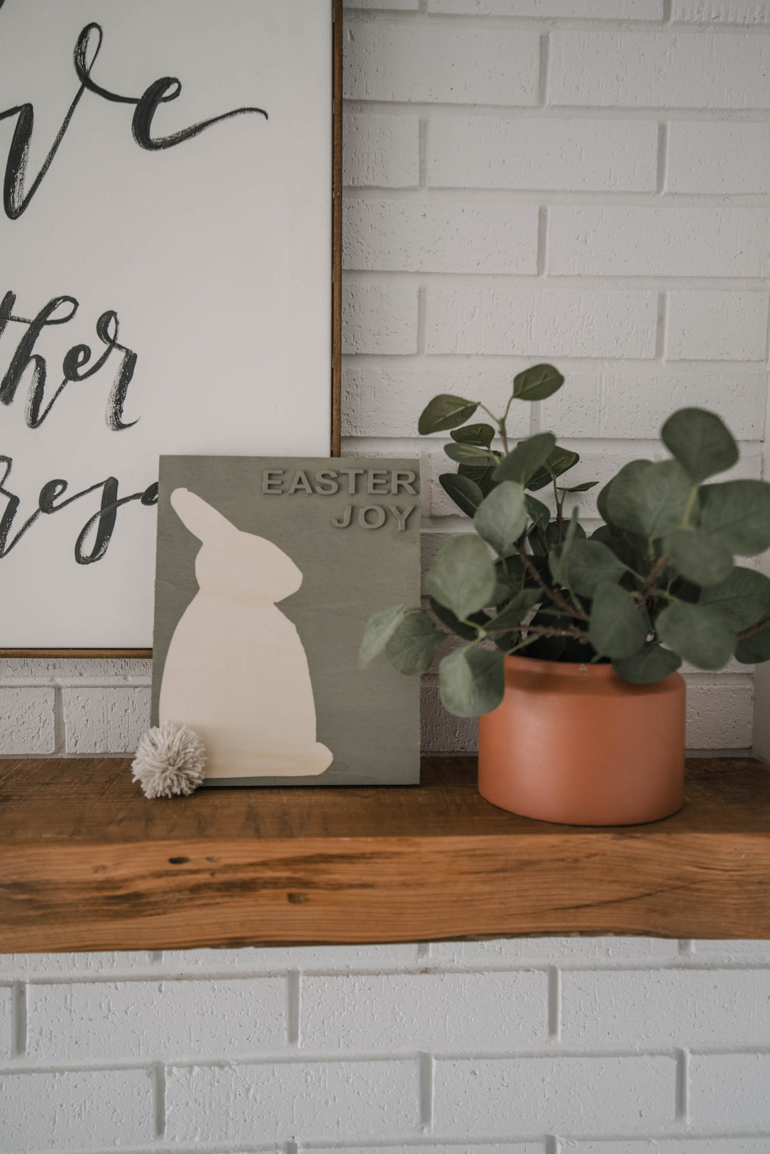 Modern Dollar Store DIY Easter Sign