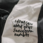 DIY Enneagram shirts with hand lettered designs using the Cricut EasyPress