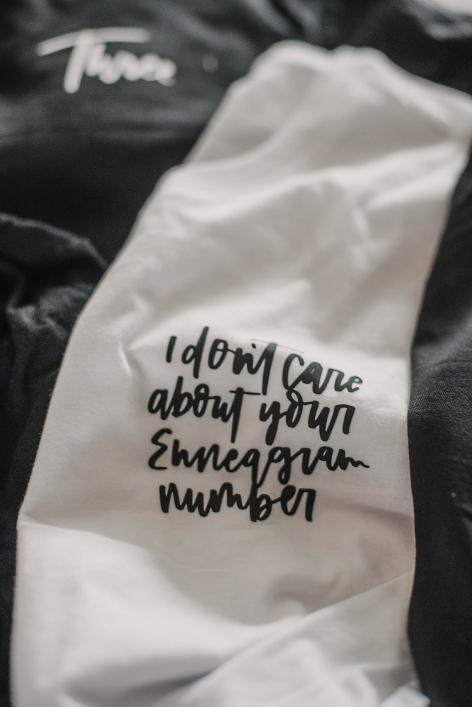 DIY Enneagram shirts with hand lettered designs using the Cricut EasyPress