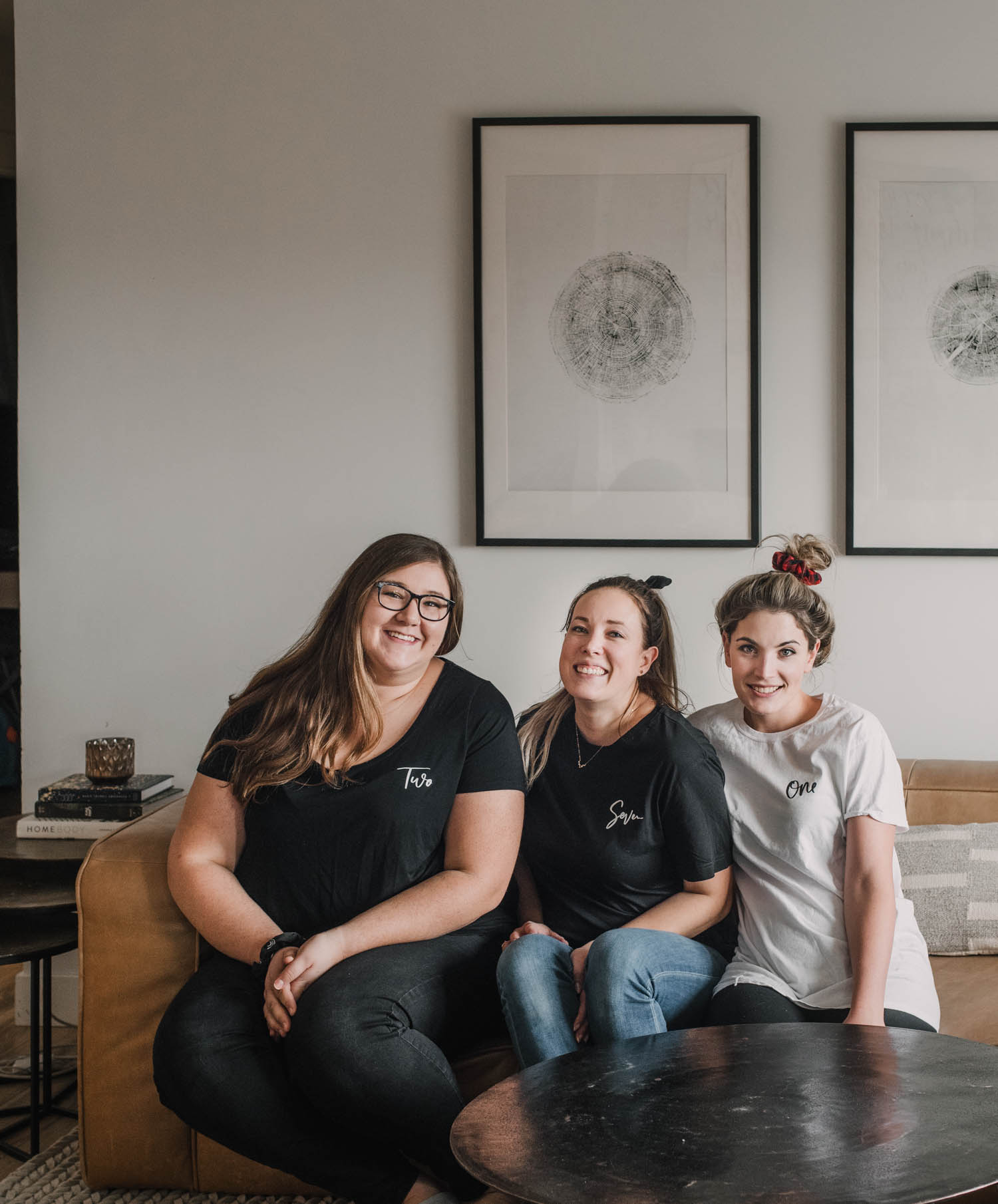 DIY Enneagram shirts with hand lettered designs