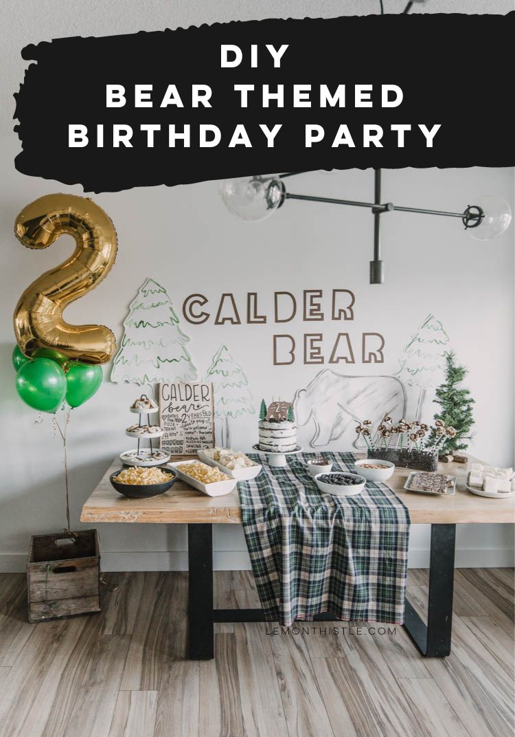 Bear birthday party theme