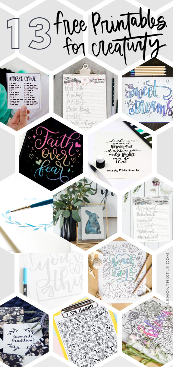 13 Free Printables to Encourage Creativity - Lemon Thistle