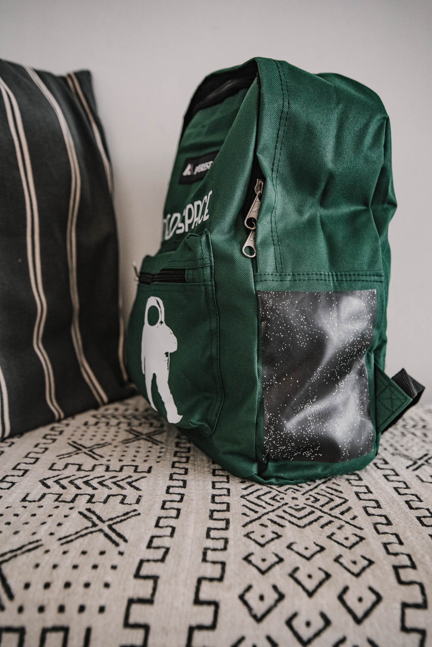 Patterned iron on vinyl for backpacks