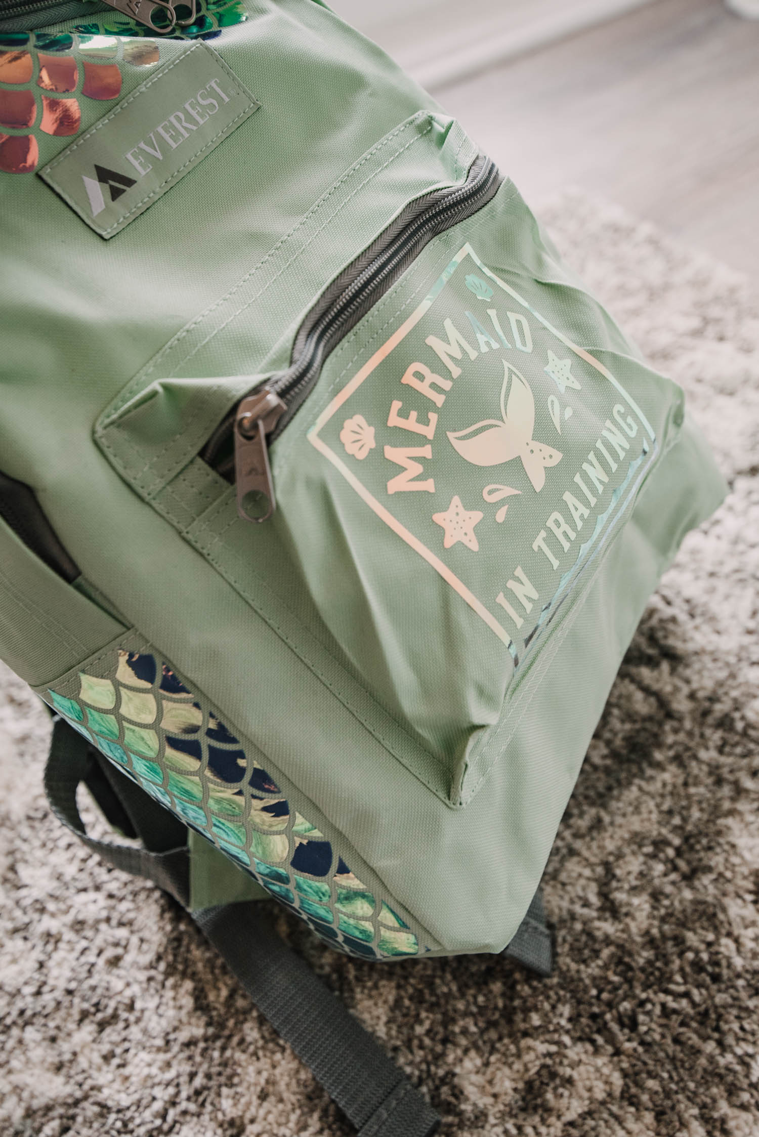 Mermaid themed backpack DIY