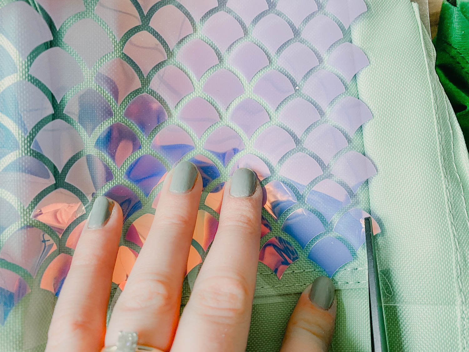 Holographic Iron On to Backpacks