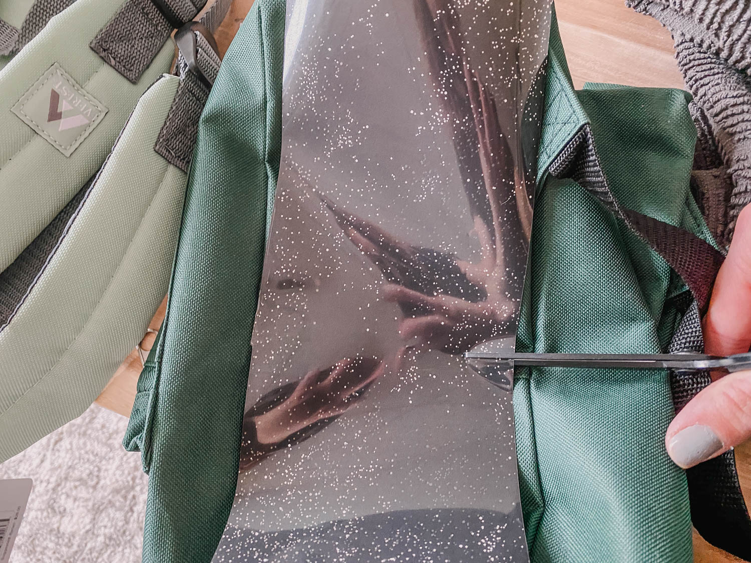 Patterned iron on vinyl for backpacks