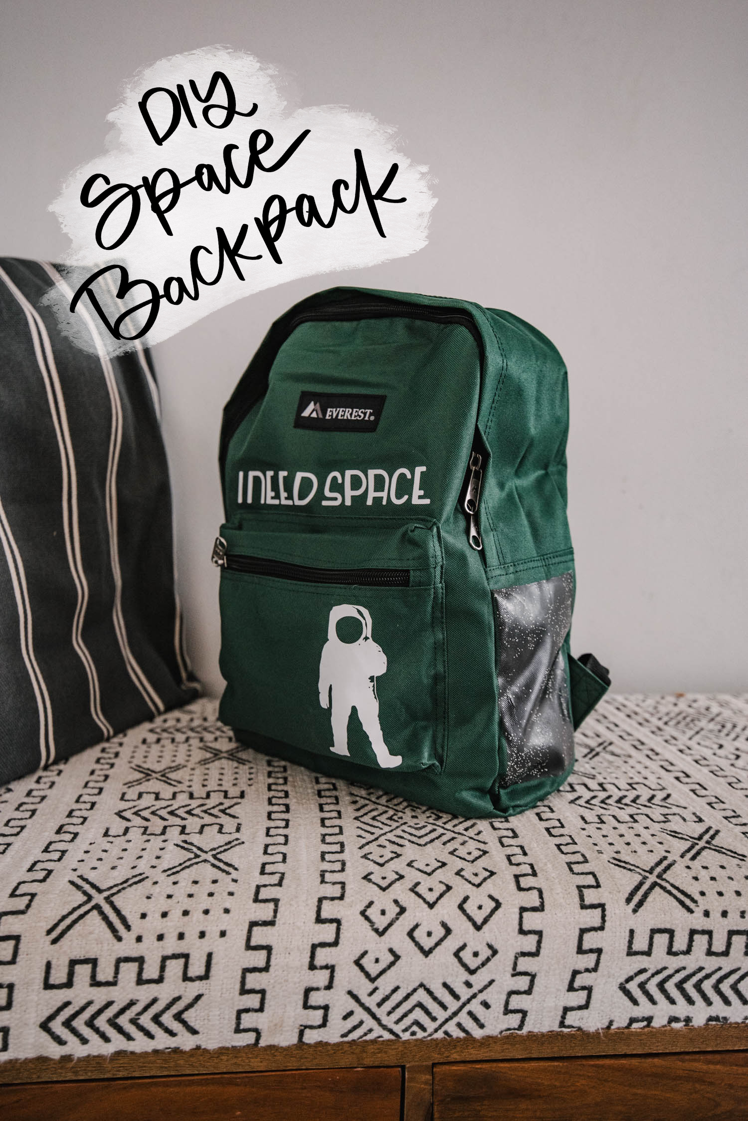 DIY Space themed backpack project
