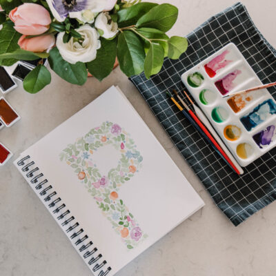 Floral Watercolor Monogram Tutorial
