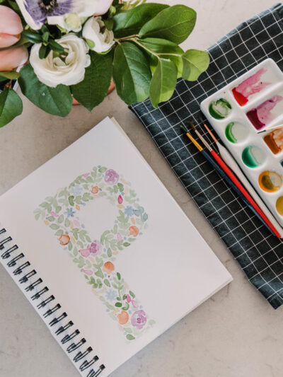 Floral Watercolor Monogram Tutorial