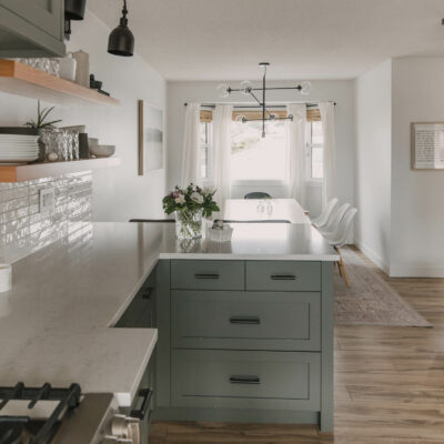 Neutral Spring Home Tour with fun hand lettered details and DIY