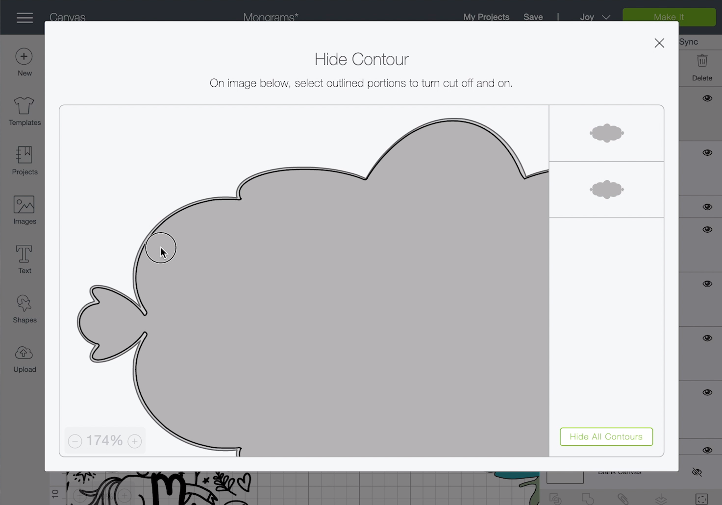 How to use the Contour Tool in Cricut