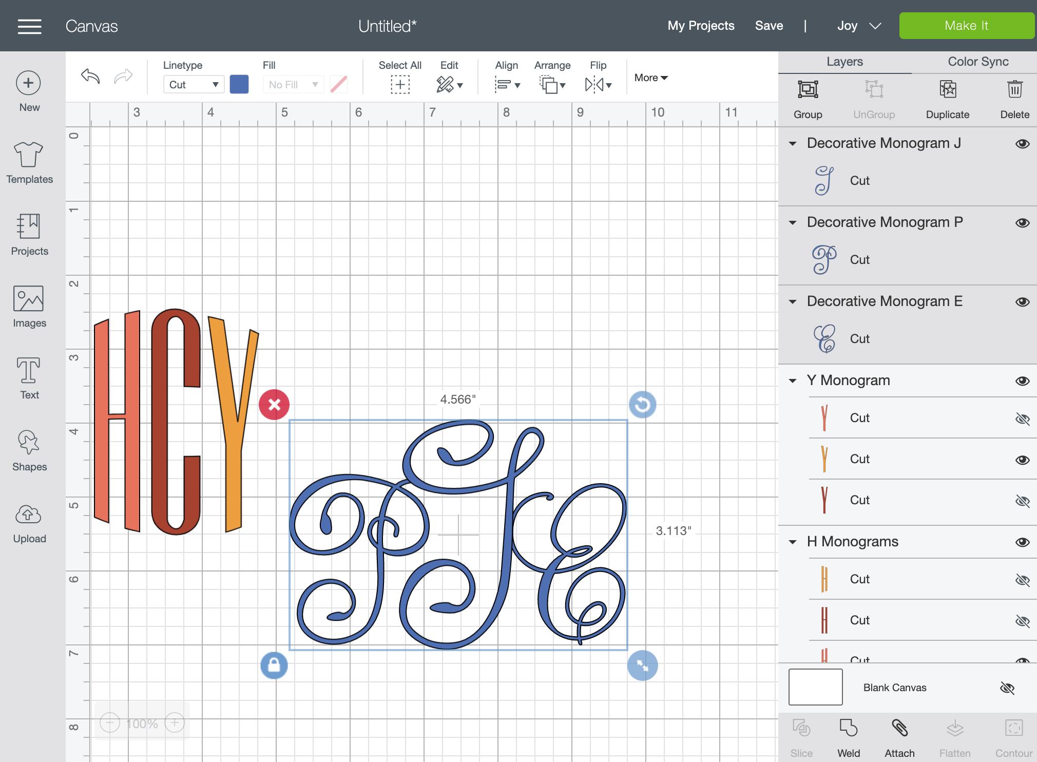 How to use Cricut to design Monograms