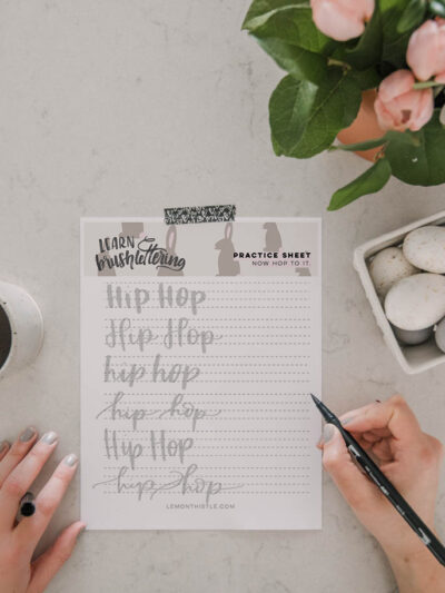 Hip Hop Free Printable Hand Lettering Practice Sheet