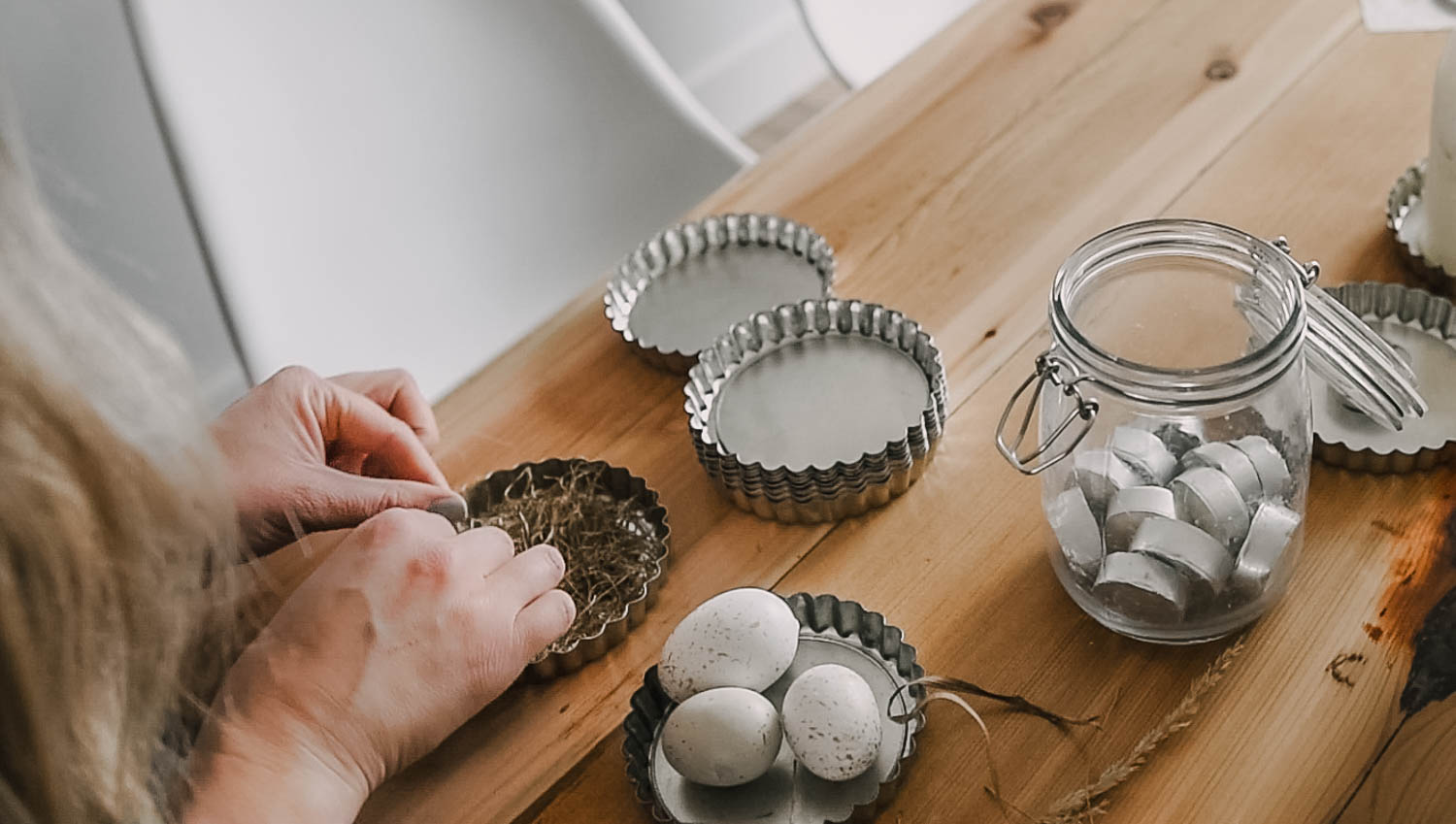 Tart Pans for Easter Decor