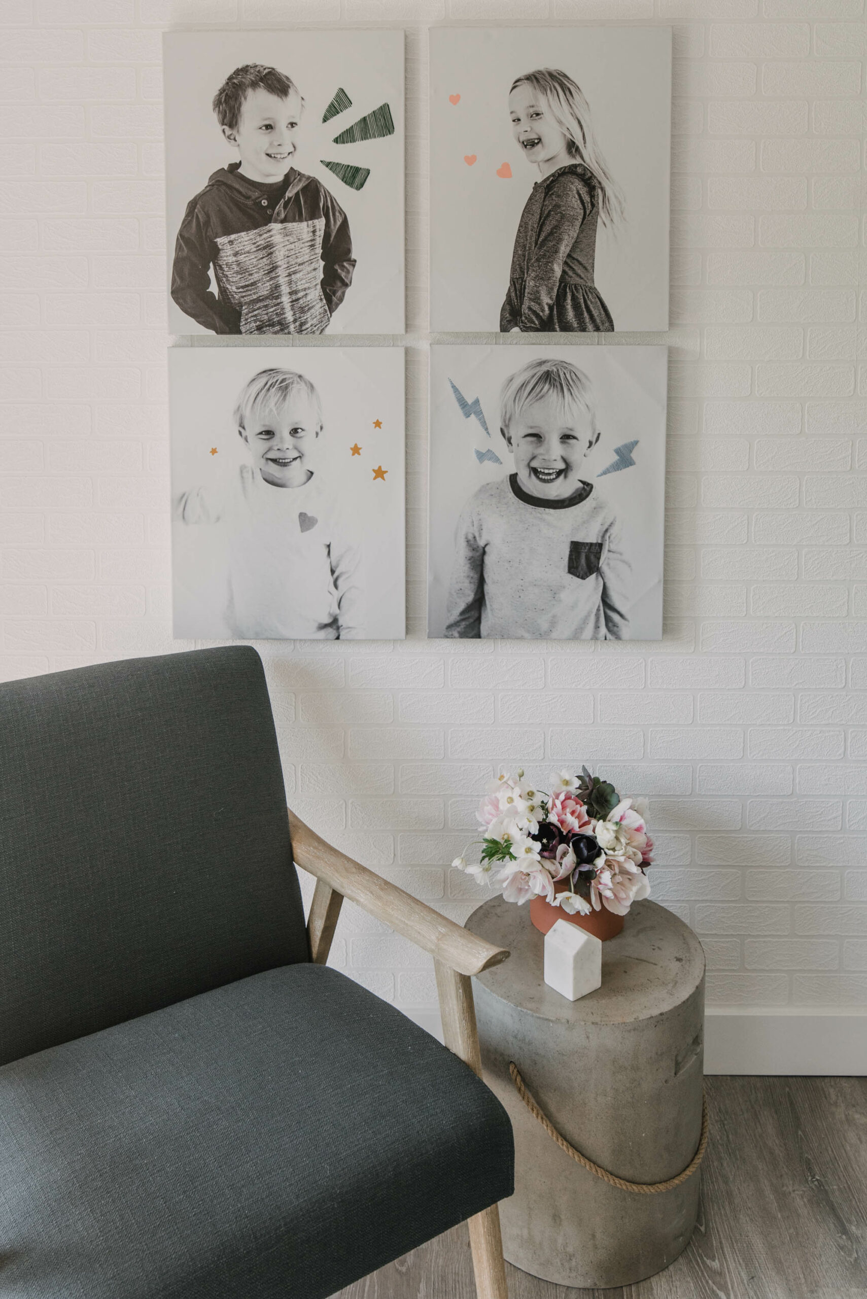 Adding fun color to black and white photos