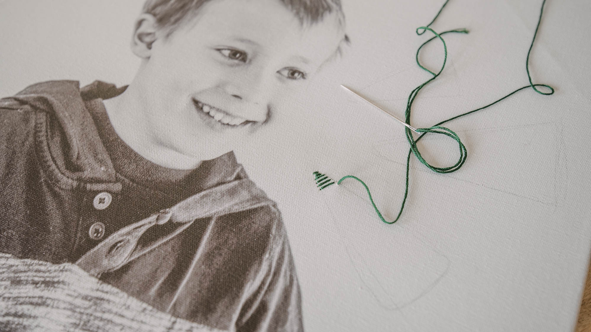 Embroidered on Canvas