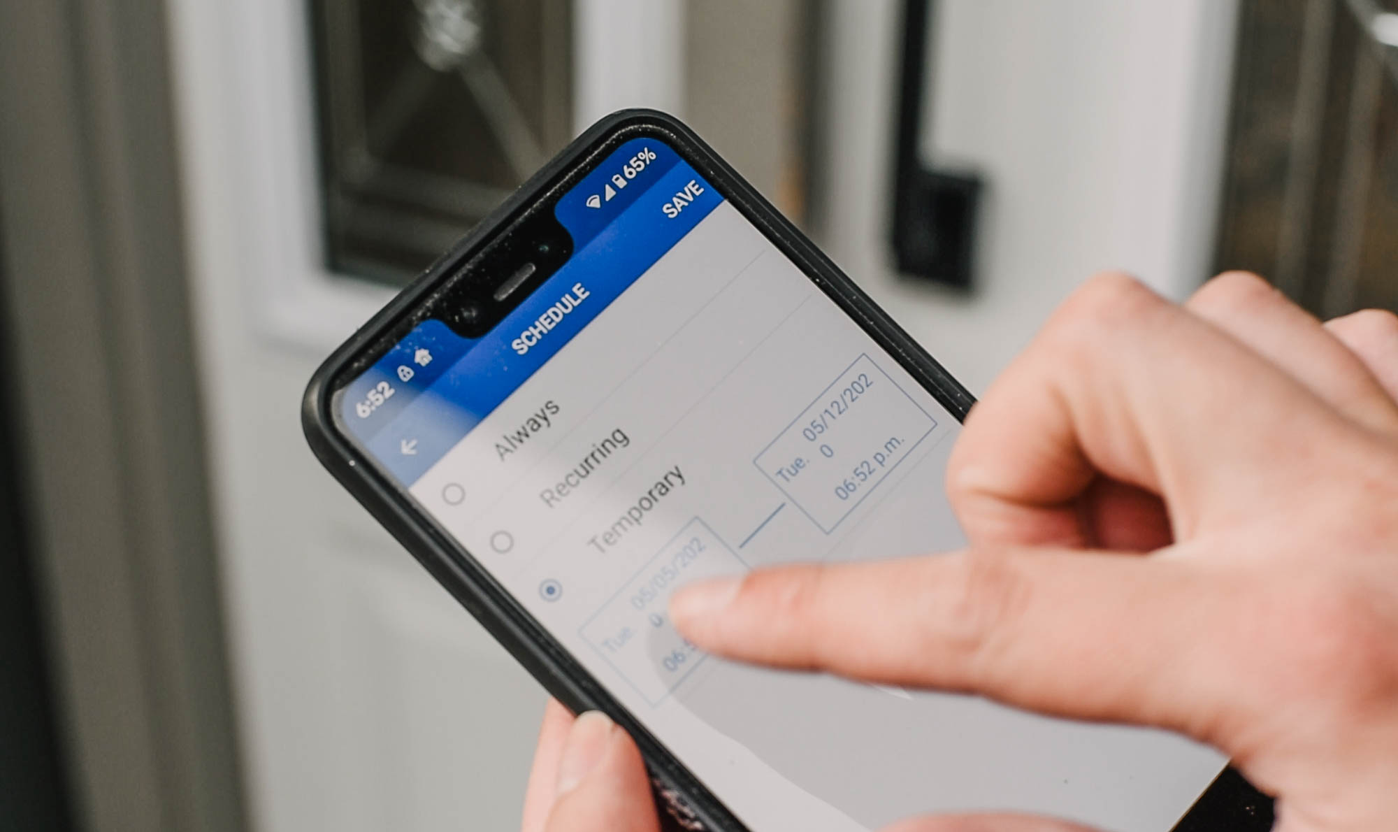 Programming temporary codes with smart locks