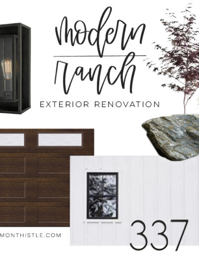 White Modern Ranch Exterior Plans