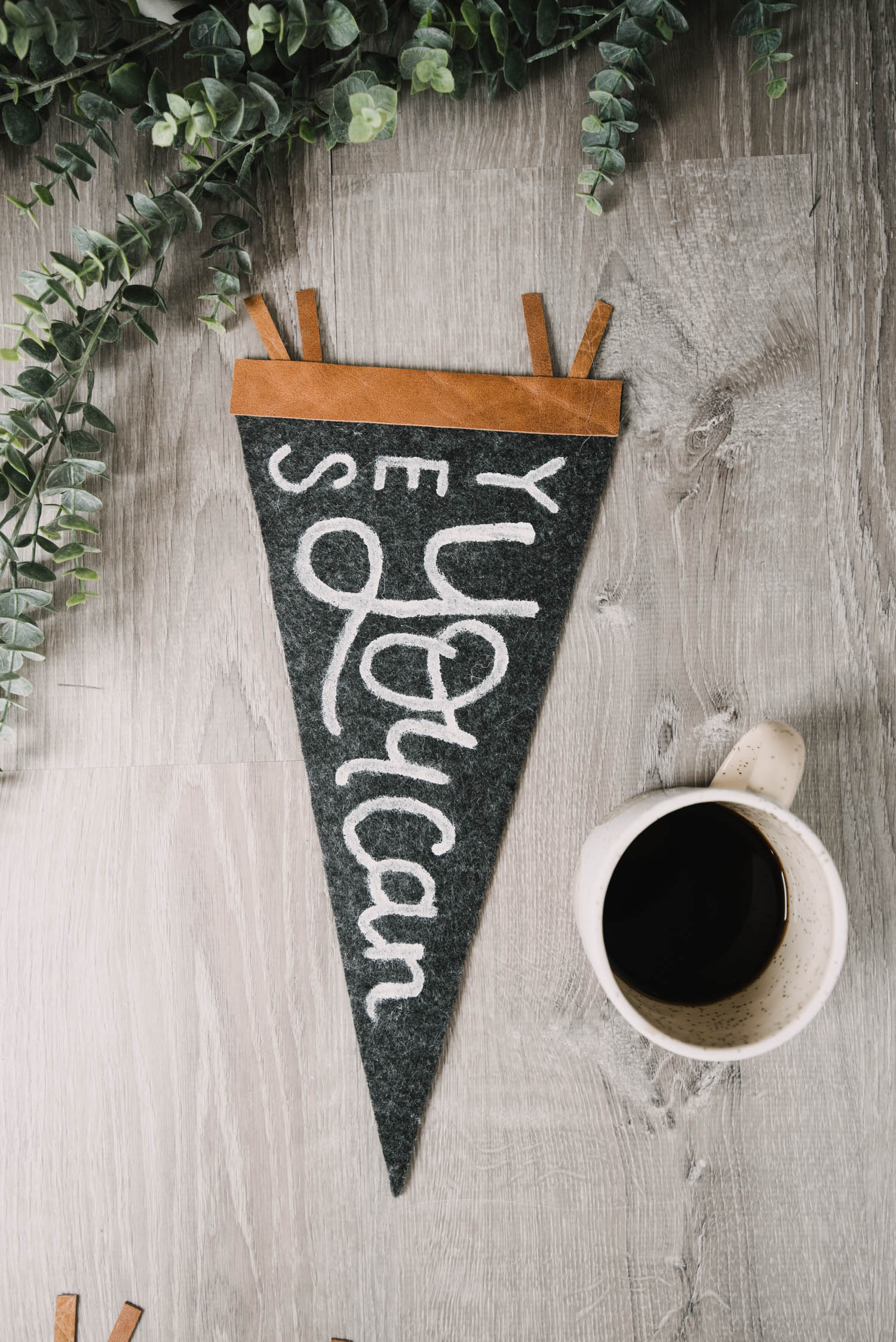 DIY Hand Painted Felt Banner