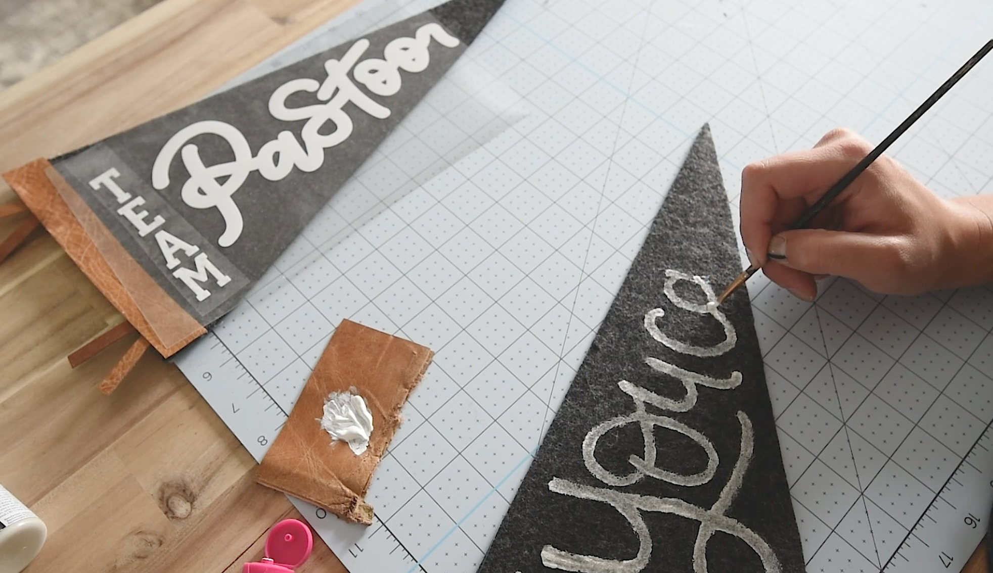 DIY Hand Painted Felt Banner