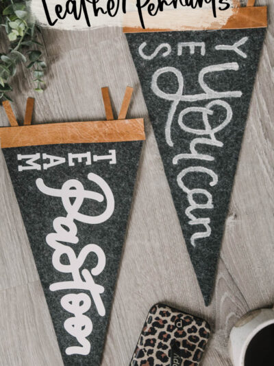 DIY Leather and Felt Pennants