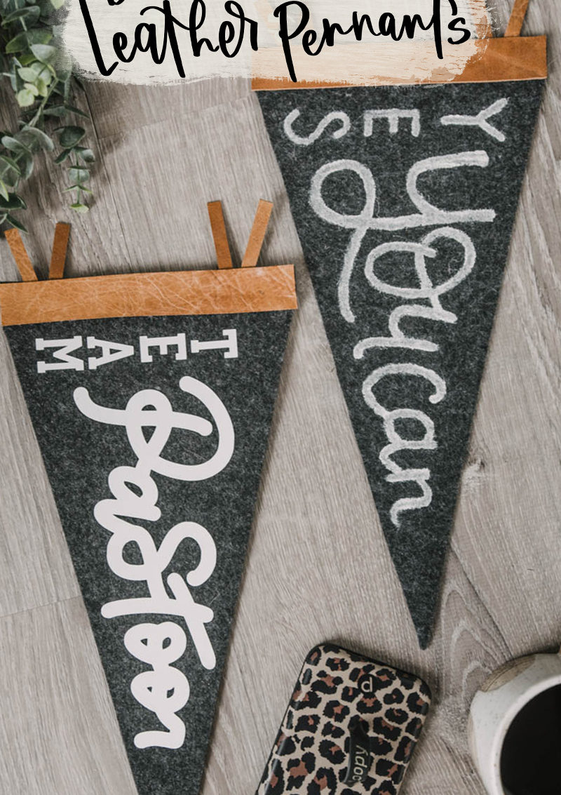 DIY Leather and Felt Pennants