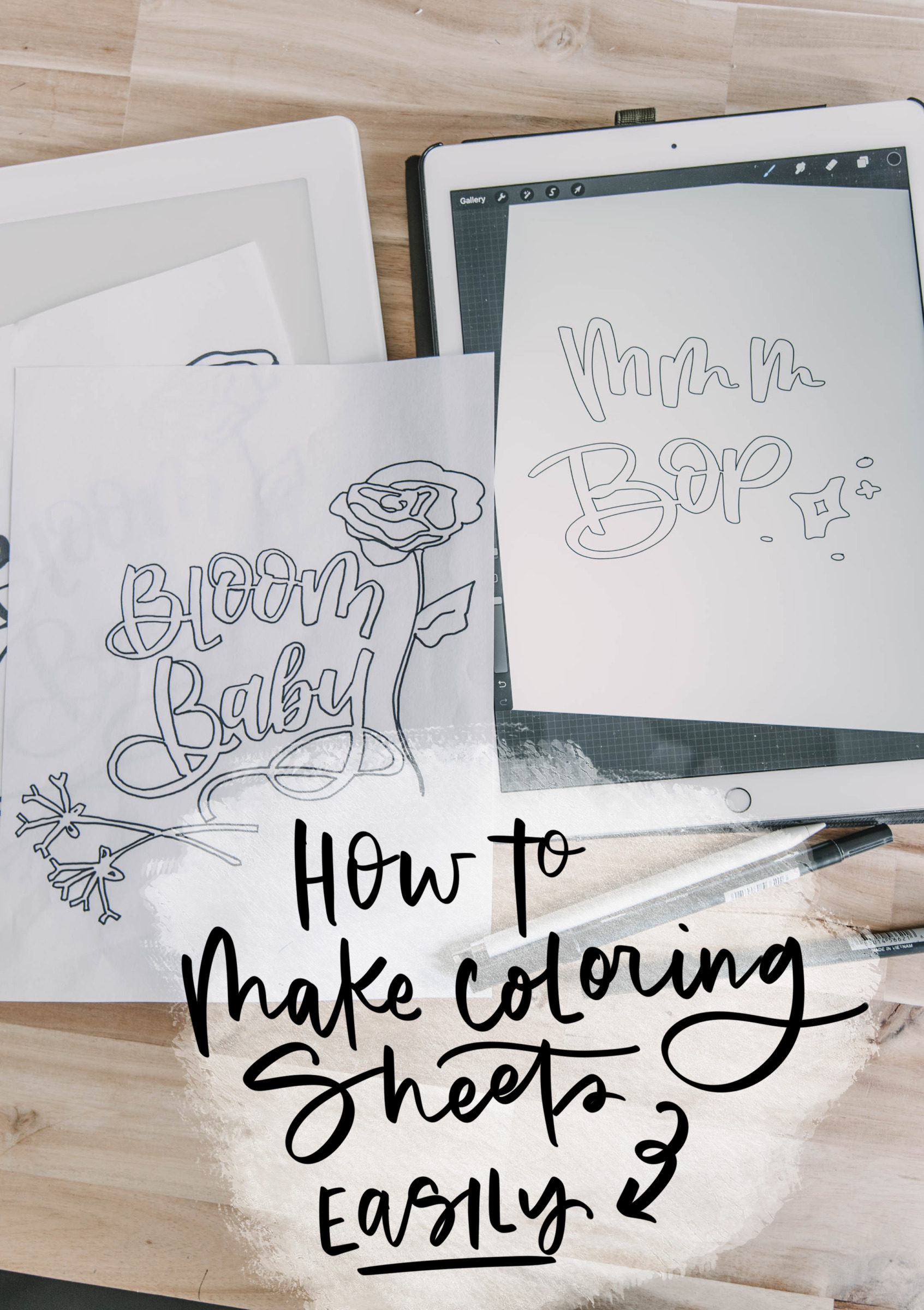 How to make coloring sheets 2 ways