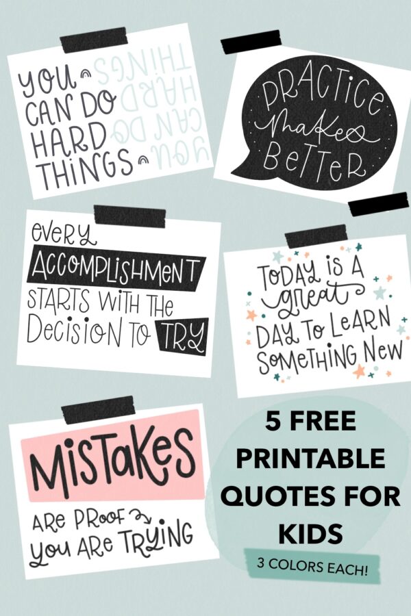 free printable quotes for kids learning lemon thistle