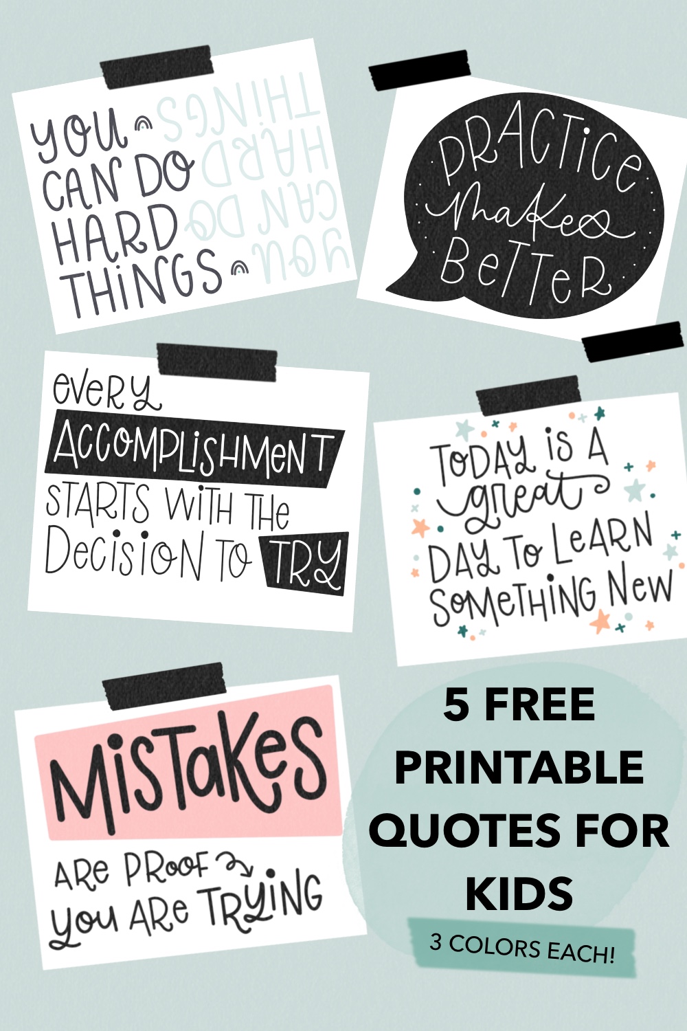 Free Printables for Kids Home School Area