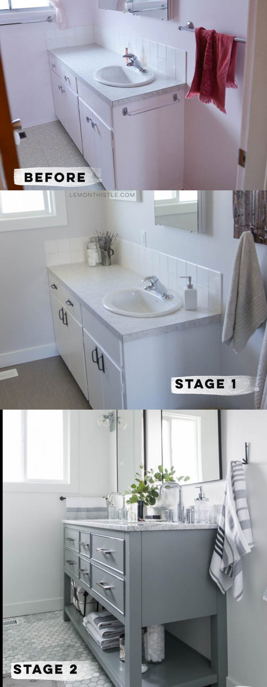 renovating a bathroom in stages