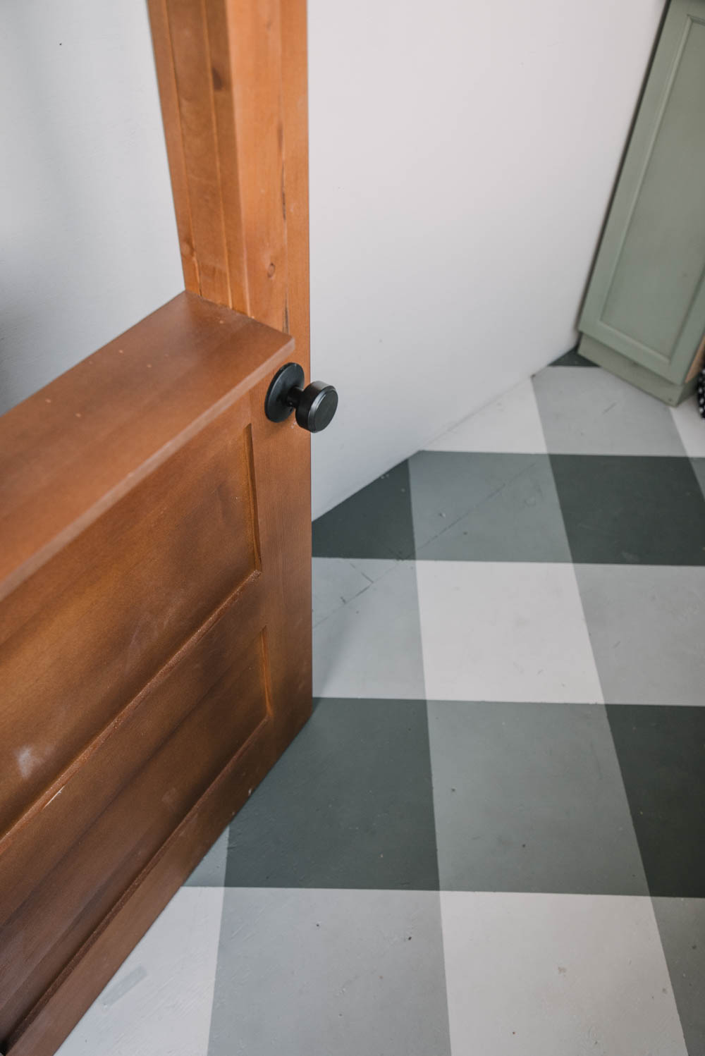 Buffalo Plaid Painted Floor