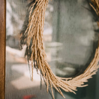 Fall Wreath with dried grasses