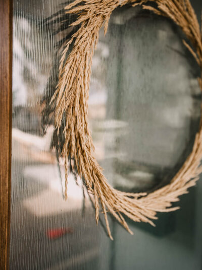 Fall Wreath with dried grasses