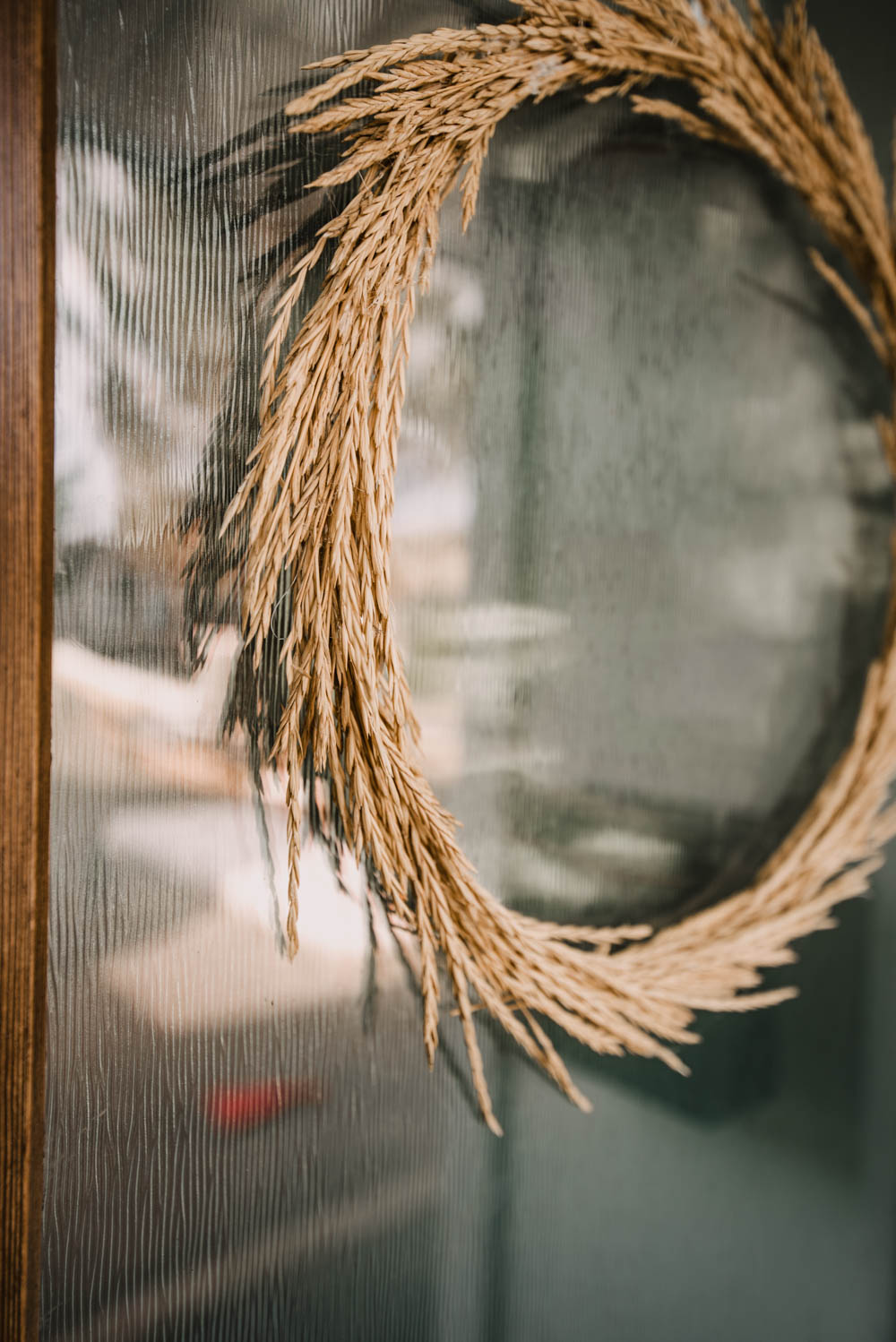 Fall Wreath with dried grasses