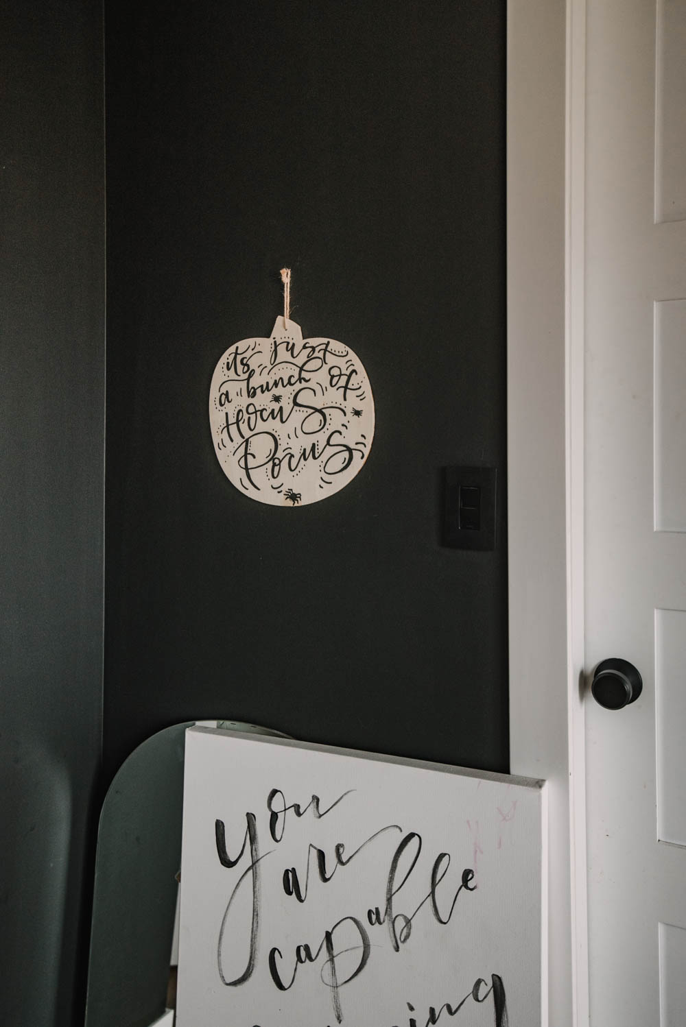Reversible sign for halloween