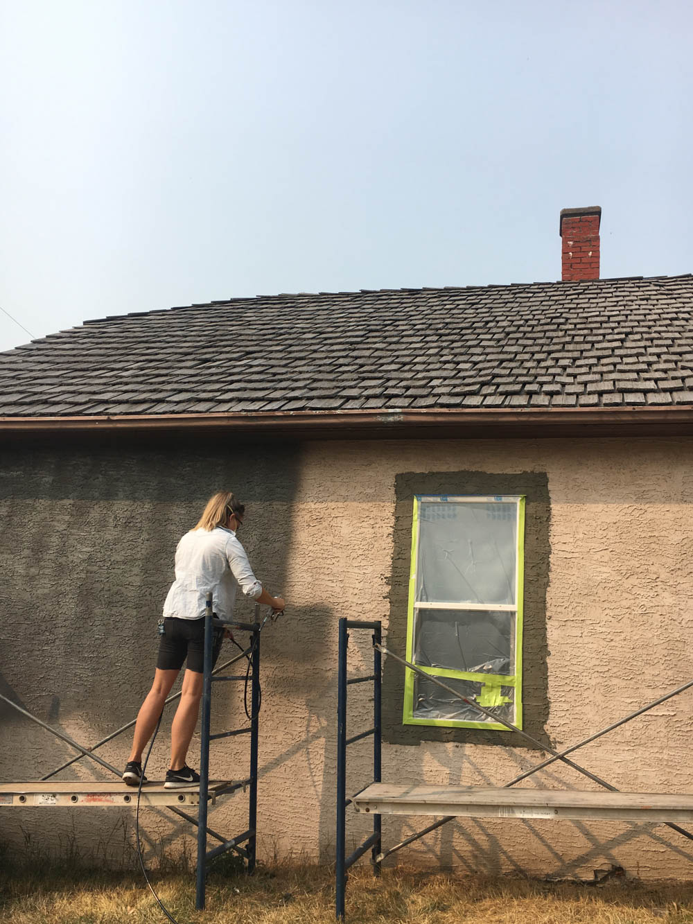 Painting a house exterior