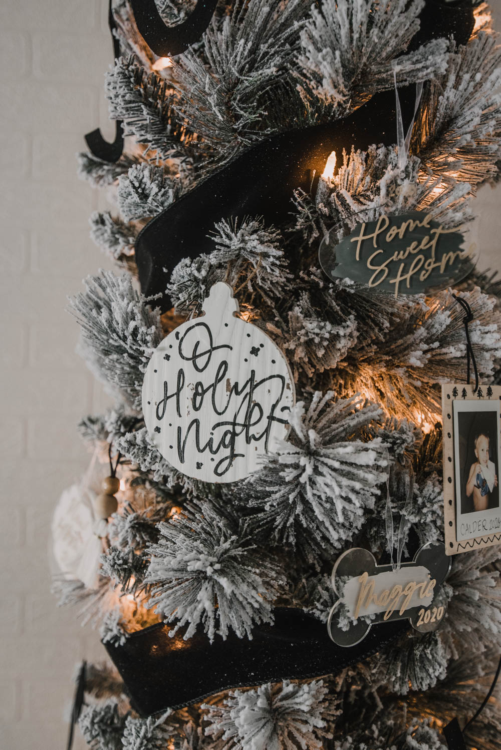 Black and White Christmas Ornaments