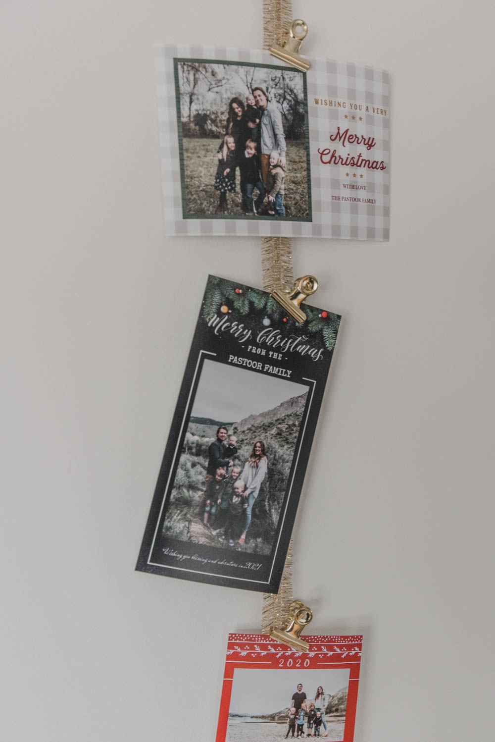How to display holiday cards