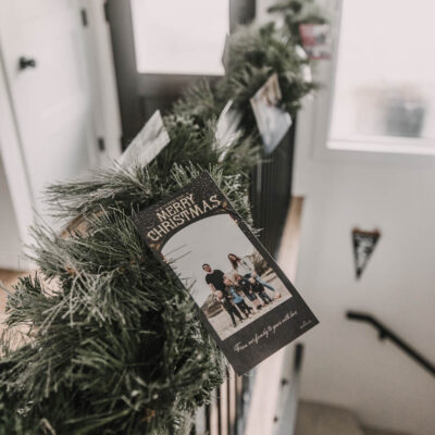 Holiday cards are exciting to receive, but once you’ve read them… what do you do with them? I’m sharing 5 simple ways to display them to enjoy them all season long, without buying anything new!