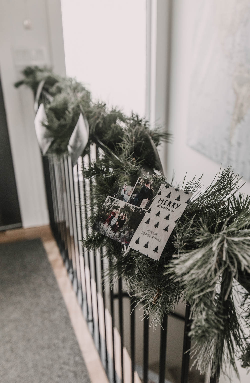 I’m not going to lie, I’m obsessed with this idea although we use this railing to dry snow pants over so it’s just not practical for us in this space. But if you had a railing that was not in your main, crowded entrance… how gorgeous is this?!