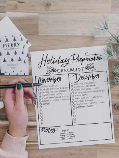 Prepare for the holidays- free checklist